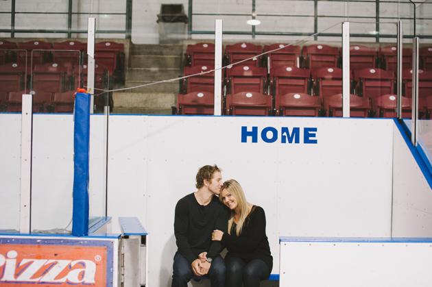 Hockey Engagement Session with Brittany & Bryan Little