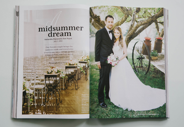 Dreamy Mid-Summer Wedding featured in Wedding Bells Magazine