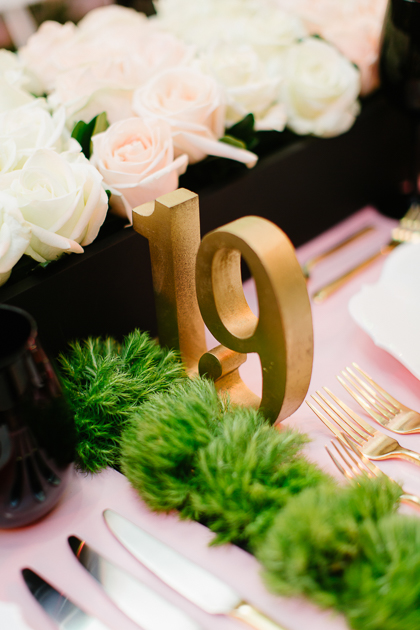 Melissa Andre Events. Wooden table numbers.