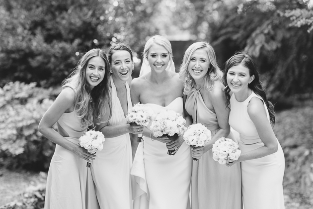 Squad goals: our beautiful bride with her gorgeous bridesmaids in Florence, Italy