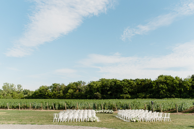Wedding ceremony at Chateau des Charmes wedding, Niagara-on-the-lake