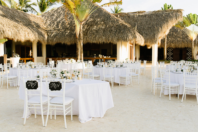 White and gold beach wedding inspiration