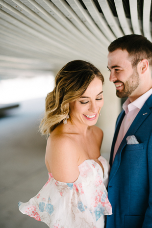 Engagement photos at City Hall in Toronto