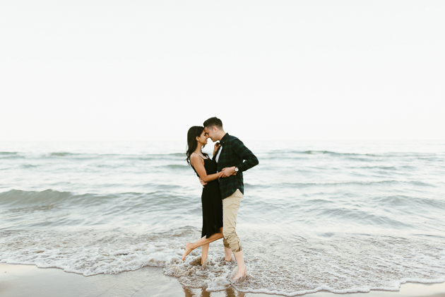 beach engagement session in Toronto