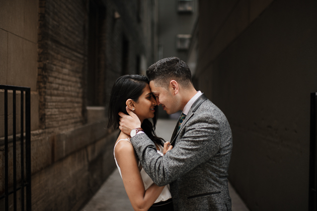 urban downtown engagement session in Toronto photos