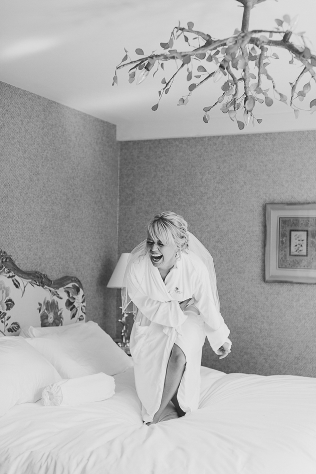 A bride getting ready on the morning of her wedding 