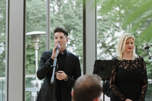 The groom performed a song during the first dance at their Royal Conservatory of Music wedding!