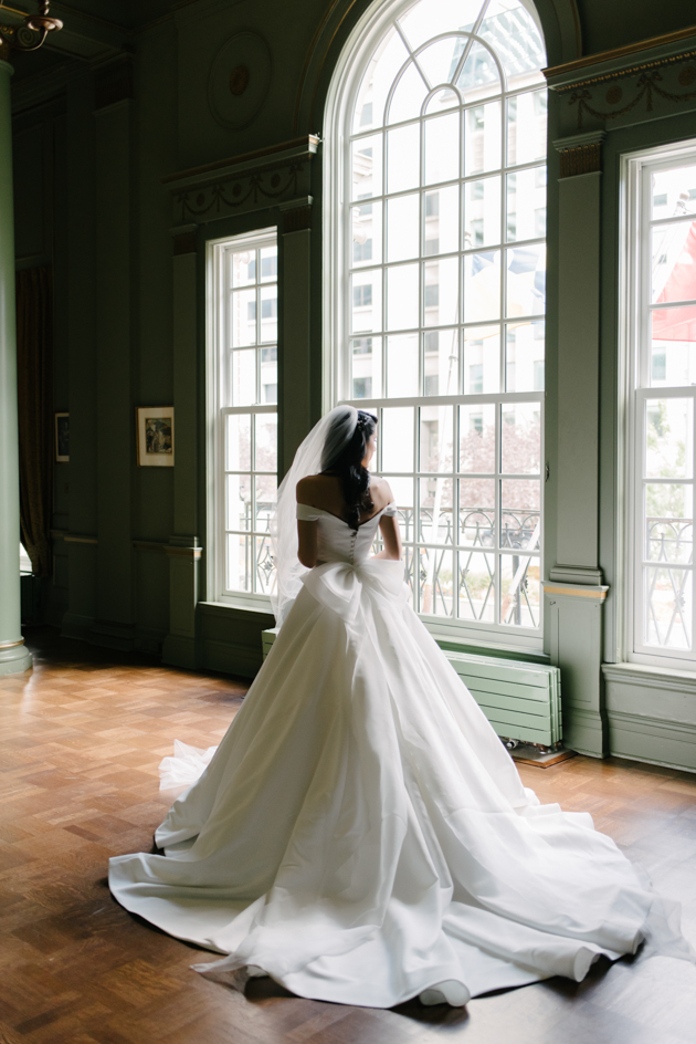 Photo of the bride by Toronto's best wedding photographer