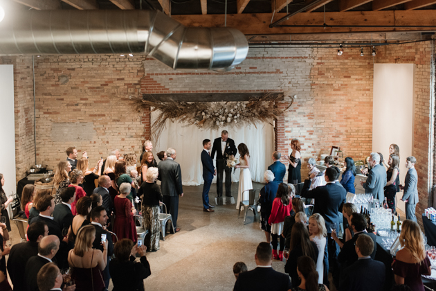 Small and intimate Queen St West wedding in Toronto