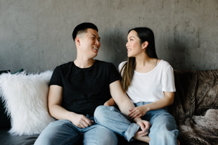 Cozy and intimate at home engagement photos