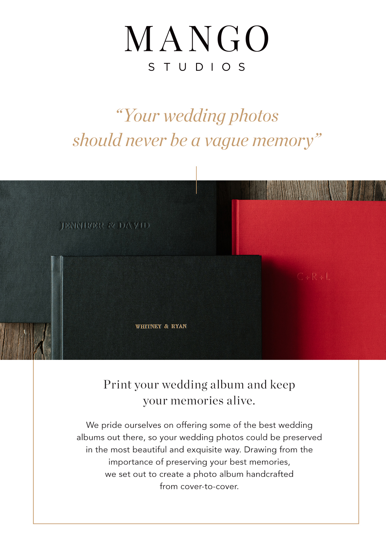Why you should invest in a printed Mango Studios wedding album