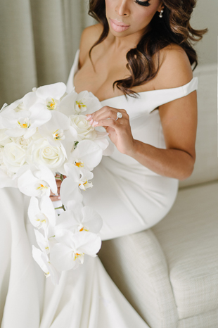 White orchid bride's bouquet