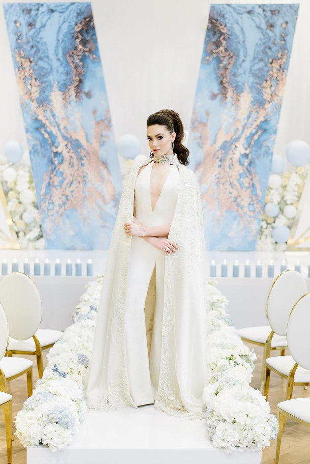A gorgeous bride at the Arlington Estate wedding inspiration shoot