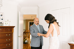 First Look photos with the father-of-the-bride