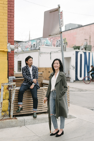 Cute and modern Queen West engagement session