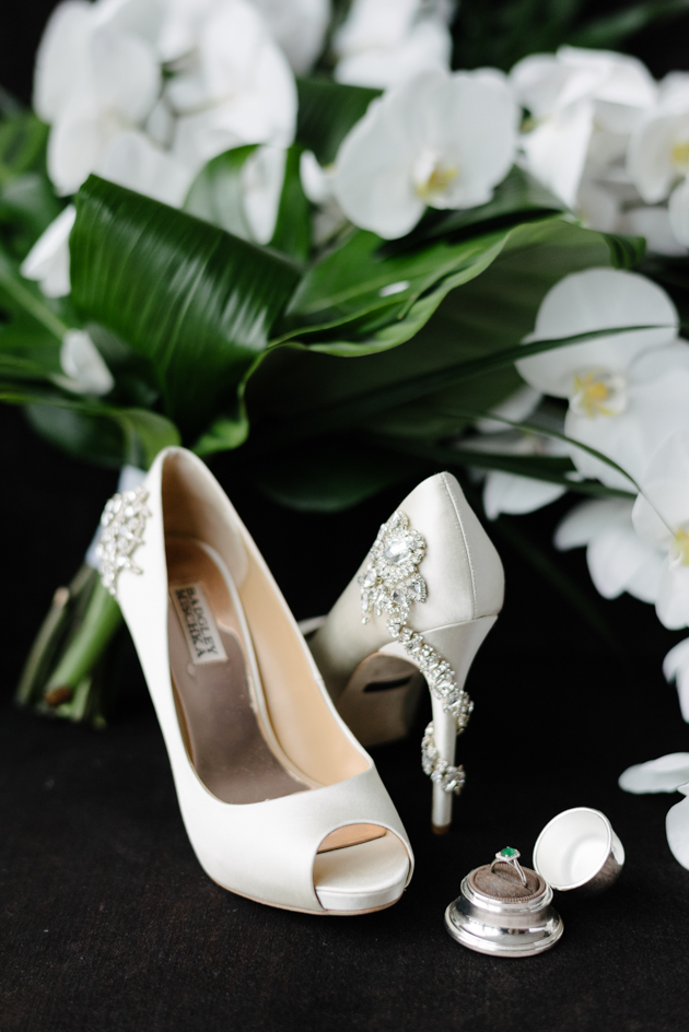 Bride's shoes and ring