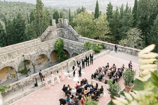 Wedding ceremony at the Castello di Vincigliata